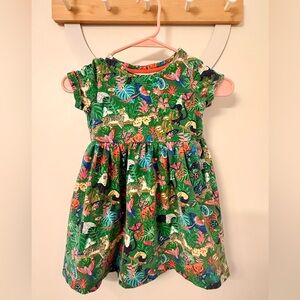 Boden Green Jungle Print Kids Dress